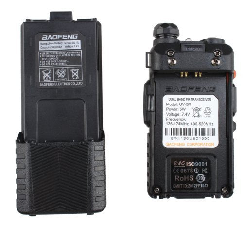 Baofeng UV-5R Dual Band UHF/VHF Radio Transceiver W/Upgrade Version 3800mah Battery Built-in VOX Function