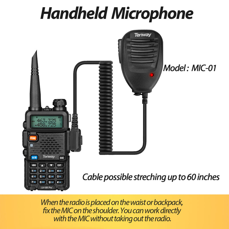 Ham Radio BaoFeng UV-5R Two-Way Radios Handheld Walkie Talkies with Dual Rechargeable Battery and one More USB Program Cable, AR-771Antenna,Speaker Mi - 4